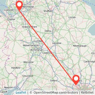 Warrington Watford bus map