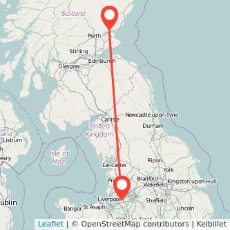 Warrington Dundee train map