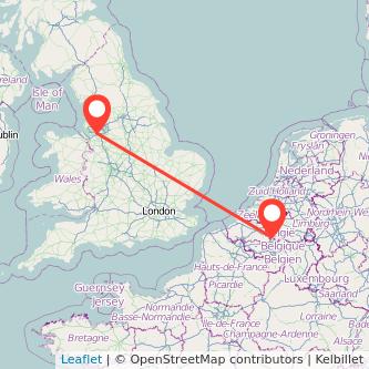 Warrington Brussels train map