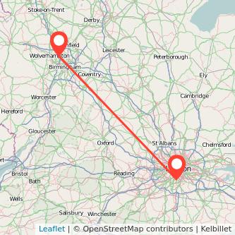 Walsall Mitcham train map