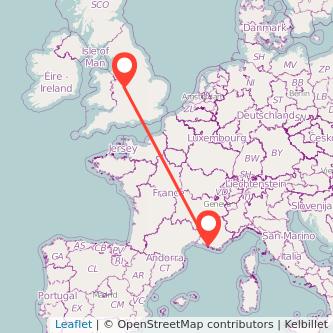 Walsall Marseille train map