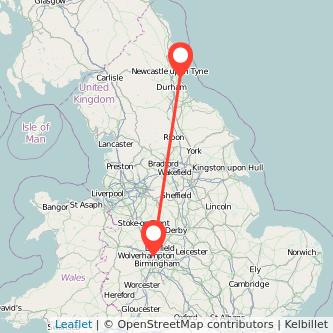 Walsall Sunderland bus map