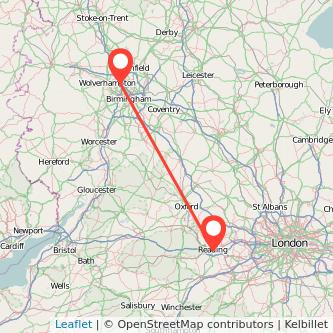 Walsall Reading bus map