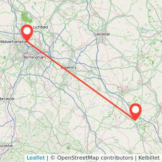 Walsall Milton Keynes bus map