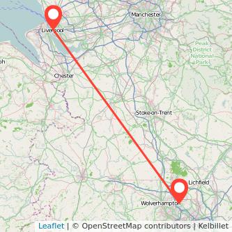 Walsall Liverpool train map