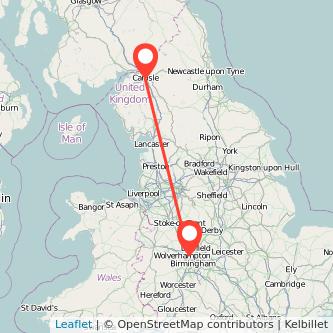 Walsall Carlisle bus map