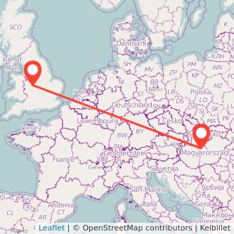 Walsall Budapest train map