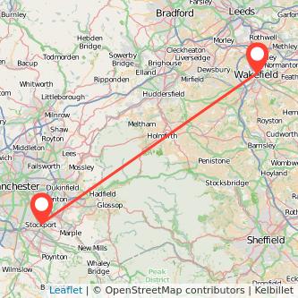 Wakefield Stockport train map