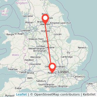 Wakefield Reading train map