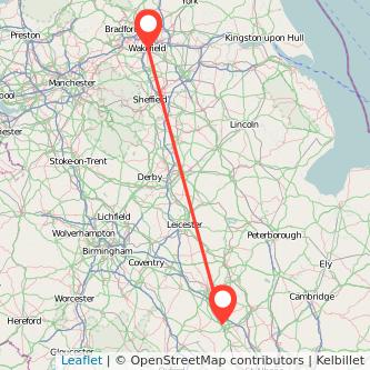 Wakefield Milton Keynes train map