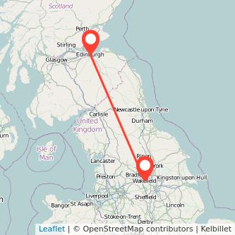 Wakefield Edinburgh train map