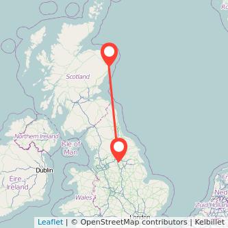 Wakefield Aberdeen train map