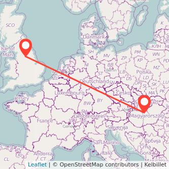 Wakefield Budapest train map