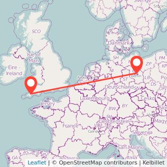 Truro Berlin train map