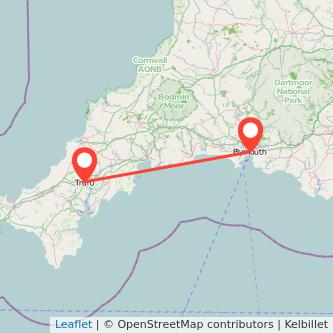 Truro Plymouth train map