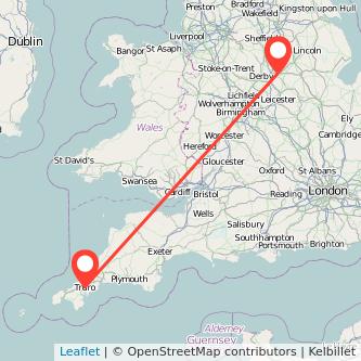 Truro Nottingham train map