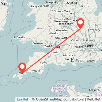 Truro Northampton train map