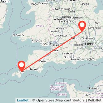 Truro Milton Keynes train map