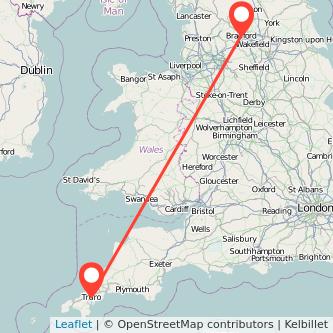 Truro Bradford train map