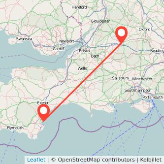 Torquay Swindon bus map