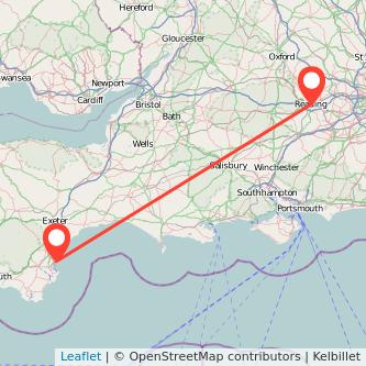 Torquay Reading train map