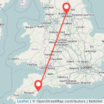 Torquay Leeds train map