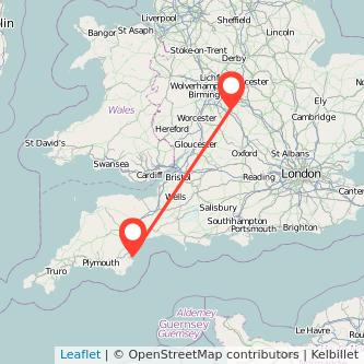 Torquay Leamington train map