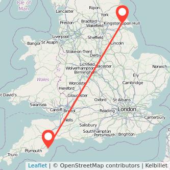 Torquay Hull train map