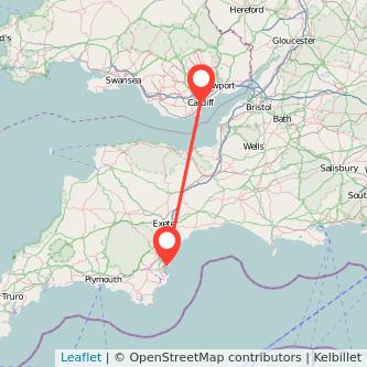 Torquay Cardiff train map