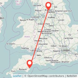 Torquay Bradford train map