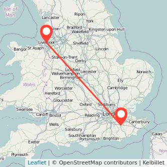 Tonbridge Liverpool train map