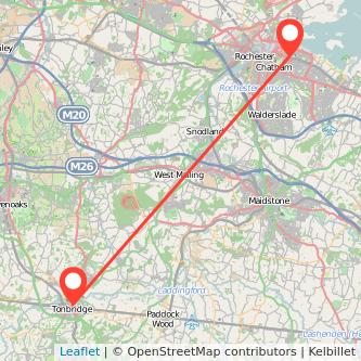 Tonbridge Gillingham bus map