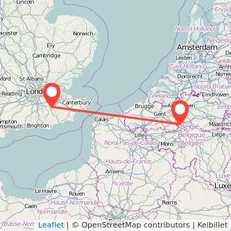 Tonbridge Brussels bus map