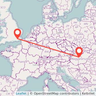 Tonbridge Budapest train map