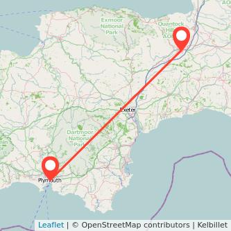 Taunton Plymouth train map