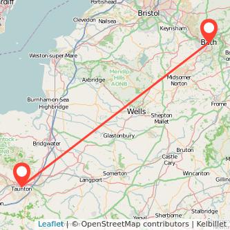 Taunton Bath train map