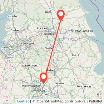 Tamworth York train map