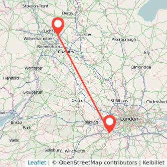 Tamworth Woking bus map