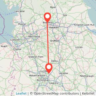 Tamworth Bradford train map