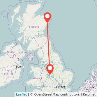 Tamworth Aberdeen train map