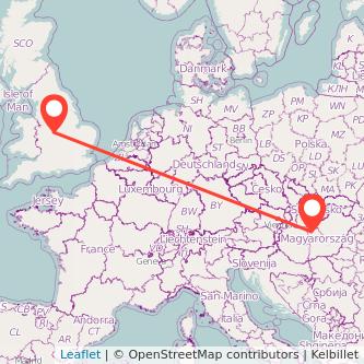 Tamworth Budapest train map