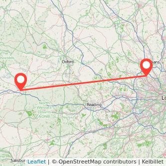 Swindon Watford train map