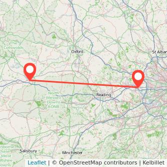 Swindon Slough train map