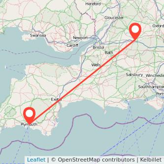 Swindon Plymouth train map