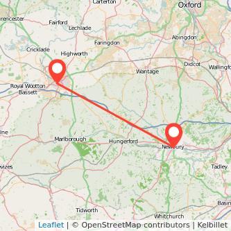 Swindon Newbury train map