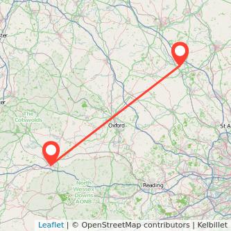 Swindon Milton Keynes train map