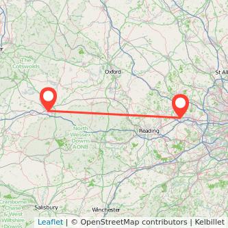 Swindon Maidenhead train map