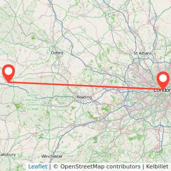 Swindon London bus map