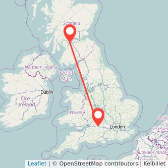 Swindon Glasgow train map