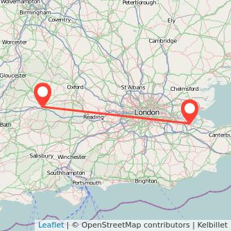 Swindon Gillingham bus map